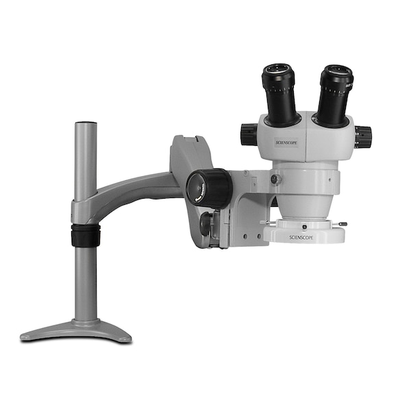 ELZ Stereo Zoom Microscope With Compact LED Light On Articulating Arm